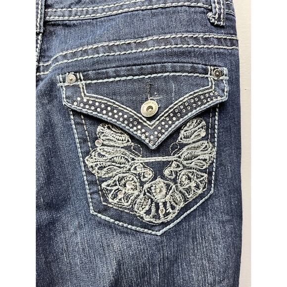 Nine West Jeans Women's Size 29/8 Average Date Night Fit Studded Pockets Cropped - Picture 9 of 9